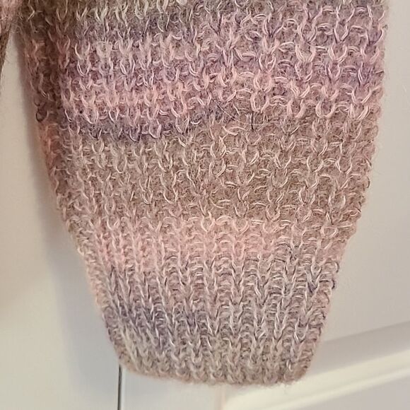 Nordstrom Signature Open Stitch Mock Neck Sweater Rustic Pink Multi Size L & XL - Picture 8 of 16